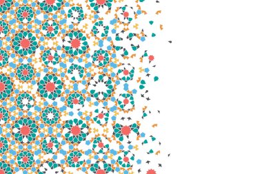 Otantik Arap tarzında mozaik gradyan tasarımı. Vektör illüstrasyonu