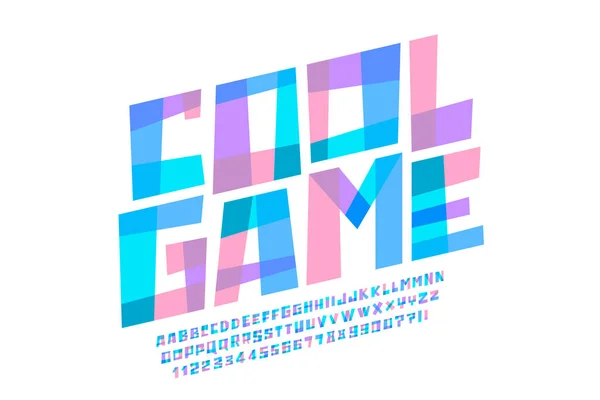 Playful Double Original Alphabet Design Colorful Typeface Vector Illustration Decorative — Stock Vector