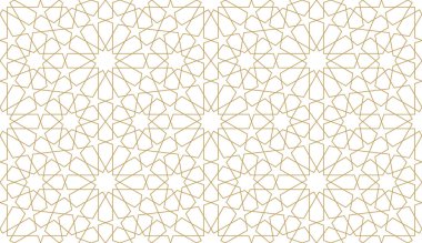 Otantik Arap tarzında kusursuz geometrik desen. Vektör illüstrasyonu