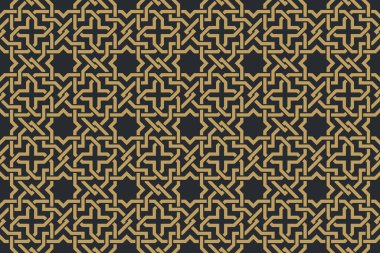 Otantik Arap tarzında kusursuz geometrik desen. Vektör illüstrasyonu