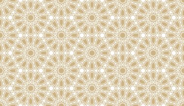 Otantik Arap tarzında kusursuz geometrik desen. Vektör illüstrasyonu