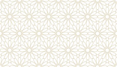 Otantik Arap tarzında kusursuz geometrik desen. Vektör illüstrasyonu