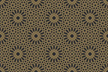 Otantik Arap tarzında kusursuz geometrik desen. Vektör illüstrasyonu