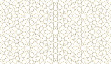 Otantik Arap tarzında kusursuz geometrik desen. Vektör illüstrasyonu