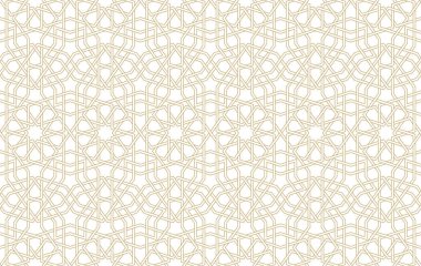 Otantik Arap tarzında kusursuz geometrik desen. Vektör illüstrasyonu