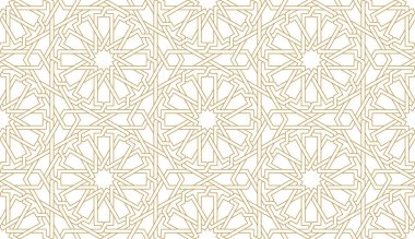 Otantik Arap tarzında kusursuz geometrik desen. Vektör illüstrasyonu