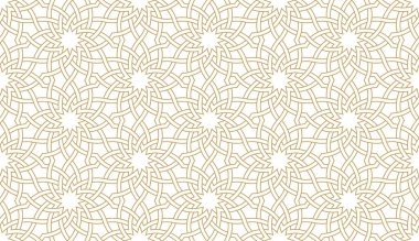 Otantik Arap tarzında kusursuz geometrik desen. Vektör illüstrasyonu