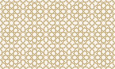 Otantik Arap tarzında kusursuz geometrik desen. Vektör illüstrasyonu