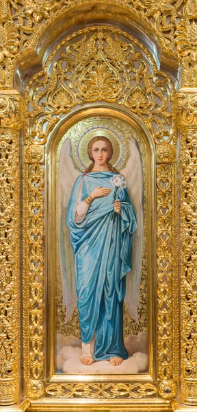 Namalowana Ikona Archanioła Gabriela Dla Ikonostazy Cerkwi Prawosławnej — Zdjęcie stockowe
