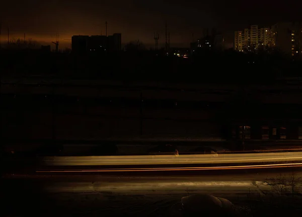 ウクライナの停電 光と電気のないキエフ — ストック写真