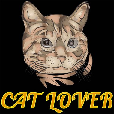 Kedi Aşığı Toplumu İşaret Vektörü İllüstrasyonu