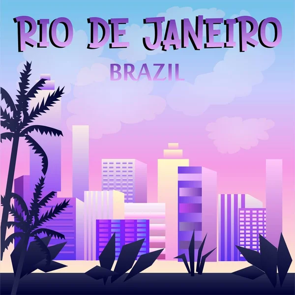 Rio Janeiro City Sign Vector Illustration — Stockvektor