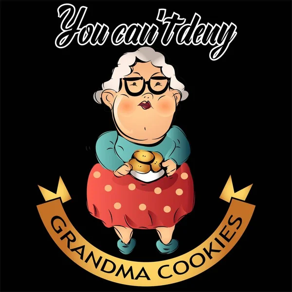 Vous Pouvez Pas Nier Grandma Cookies Shirt Graphiques — Image vectorielle