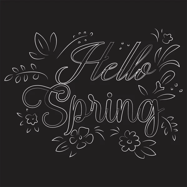 Hello Spring Typography Vector Shirt Graphics — Stockový vektor