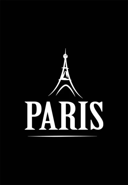 Paris Şehir Şaret Vektörü Llüstrasyonu — Stok Vektör