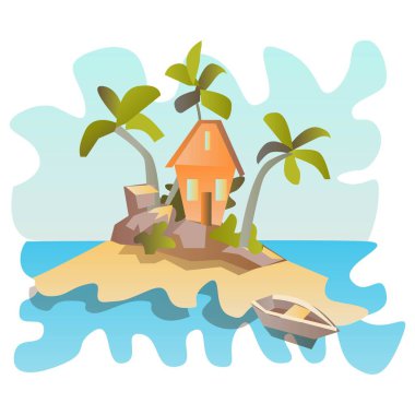 Tatil ve Kaçış Tabelası ve Simge Vektörü