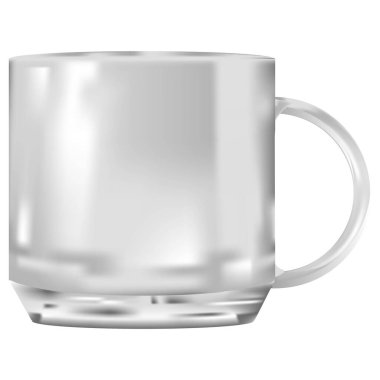 Gerçekçi şeffaf İçici Cam Vektörü İllüstrasyonu