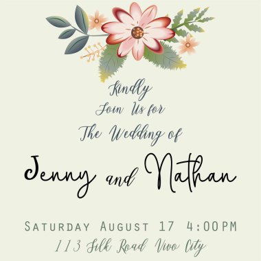 Çiçek Dekoratif Şablonu