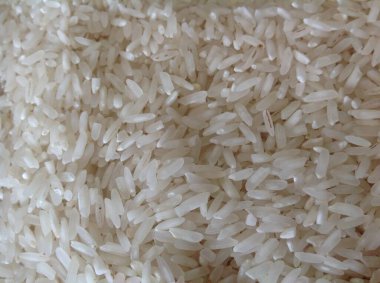 Doğal Pirinç Beyaz Tahıl Yakından Fotoğraf