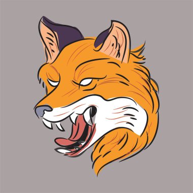 Vahşi Köpek İşareti ve Vektör İllüstrasyonu