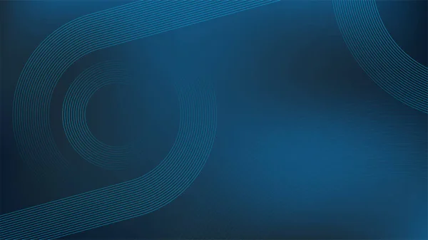 Banner Modern Dalgalı Çizgili Çizgiler Mavi Arkaplanda
