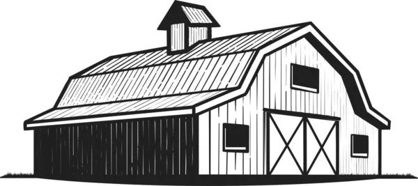 stock vector Retro old barn farm logo icon design vector isolated on white background.