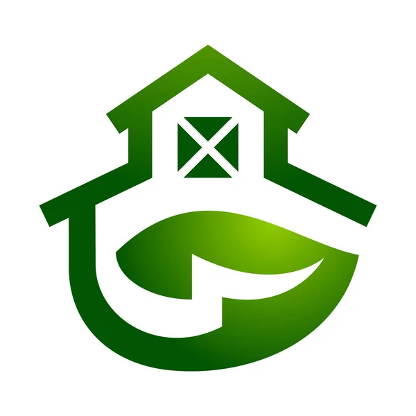 Agricultural Electric Logo Icon Vector Illustrator Technologie Okruh Listem Farmou — Stockový vektor