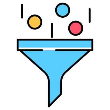 Huni Veri Filtreleme Satır Biçimi Simgesi Tasarımı