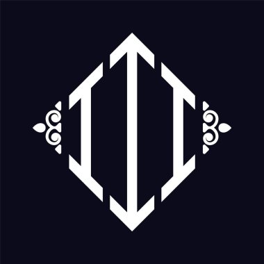 Logo I. Rhombus Monogram 3 Harf Yazı Tipi Logo Nakışı