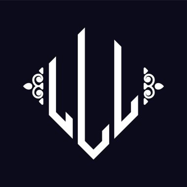 Logo L. Rhombus Monogram 3 Harf Yazı Tipi Logosu Nakış