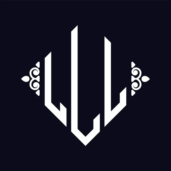 Rhombus モノグラム 文字アルファベットフォントロゴ ロゴタイプ刺繍 — ストックベクタ