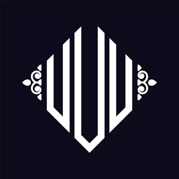 Logo Rhombus Monogram Betű Alphabet Betűtípus Logo Logotype Hímzés — Stock Vector