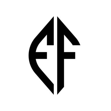 F Eğrisi Rhombus Genişletilmiş Monogram 2 Harf Yazı Tipi Logosu İşlemesi