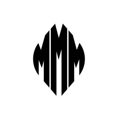 Logo M Eğri Rhombus Genişletilmiş Monogram 3 Harf Yazı Tipi Logo İşlemesi