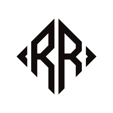Logo R. Rhombus Monogram 2 Harf Yazı Tipi Logosu Nakış