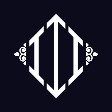 Logo I. Rhombus Monogram 3 Harf Yazı Tipi Logo Nakışı