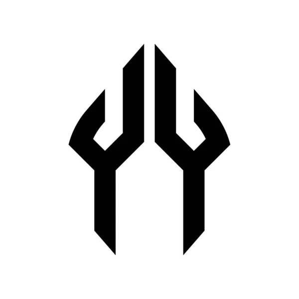 Logo Curva Rombo Esteso Monogramma Lettere Alfabeto Font Logo Logo — Vettoriale Stock