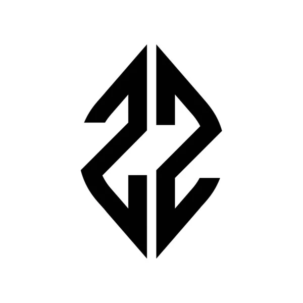 Logo Curve Rhombus Extended Monogram Letters Alfabet Font Logo Logotype — Stockvector