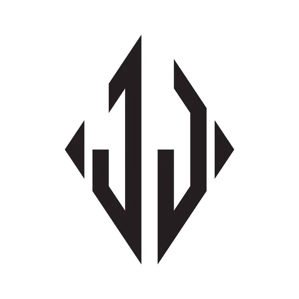 Logo Rhombus Condensé Monogramme Lettres Alphabet Police Logo Logotype Broderie — Image vectorielle