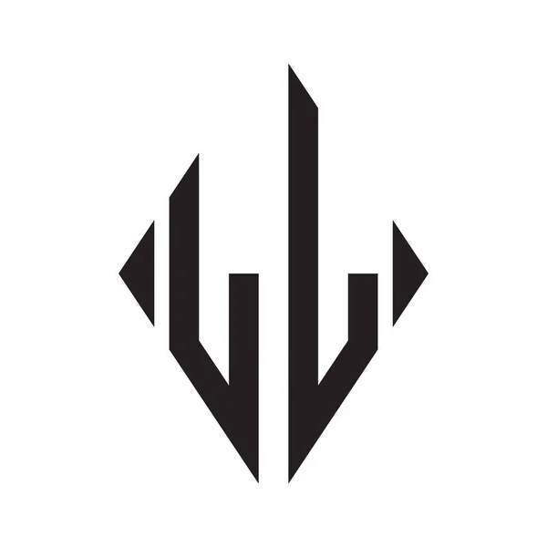 Logo Rhombus Condensé Monogramme Lettres Alphabet Polices Logo Logotype Broderie — Image vectorielle