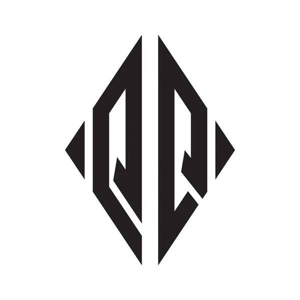 Logo Gecondenseerde Rhombus Monogram Letters Alfabet Font Logo Logotype Borduurwerk — Stockvector