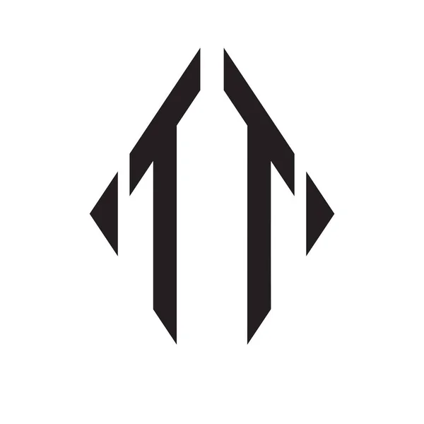 Logo Kondenseret Rhombus Monogram Bogstaver Alfabet Font Logo Logotype Broderi – Stock-vektor
