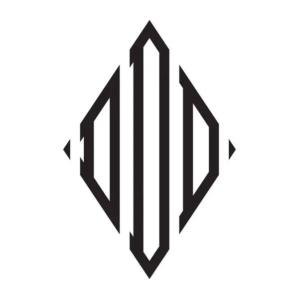 Λογότυπο Συμπυκνωμένο Μονόγραμμα Ρόμβου Γραμμάτων Αλφαβητικό Λογότυπο Γραμματοσειράς Λογότυπο Κέντημα — Διανυσματικό Αρχείο