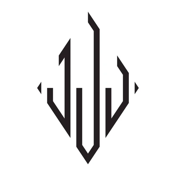 Логотип Монограма Конденсованого Ромба Літери Алфавітний Шрифт Логотип Вишивка Логотипу — стоковий вектор