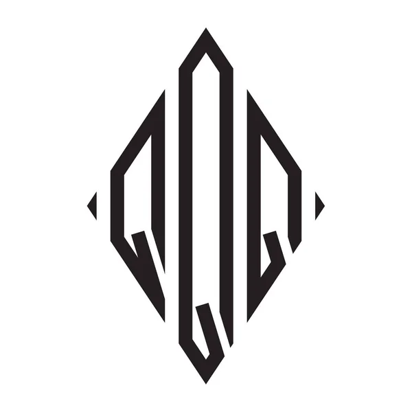 Logo Condensed Rhombus Monogram Letters Alphabet Font Logo Logotype Embroidery — 图库矢量图片