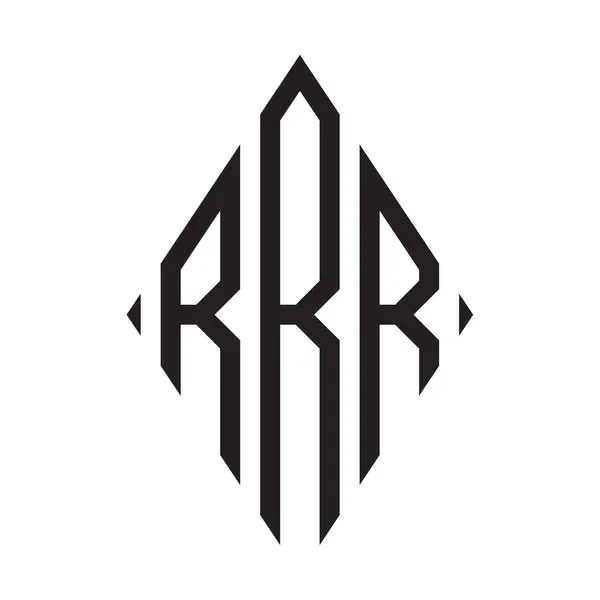 Logotyp Kondenserad Rhombus Monogram Bokstäver Alfabetet Teckensnittslogotyp Logotyp Brodyr — Stock vektor