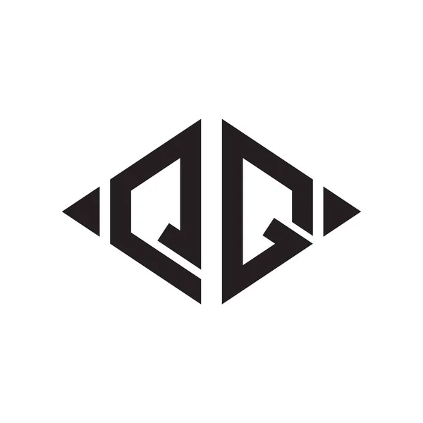 Logo Rhombus Extended Monogram Letters Alfabet Lettertype Logo Logotype Embroidery — Stockvector