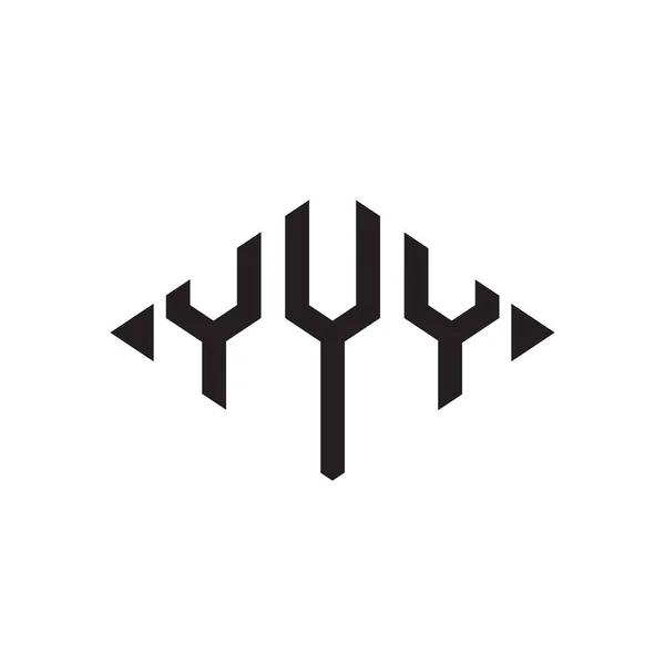 Logo Rhombus Extended Monogram Letras Alfabeto Fonte Logotipo Logotipo Bordado —  Vetores de Stock