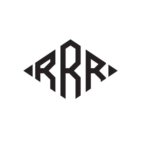 Logo Rhombus Erweitertes Monogramm Buchstaben Alphabet Schrift Logo Logotyp Stickerei — Stockvektor