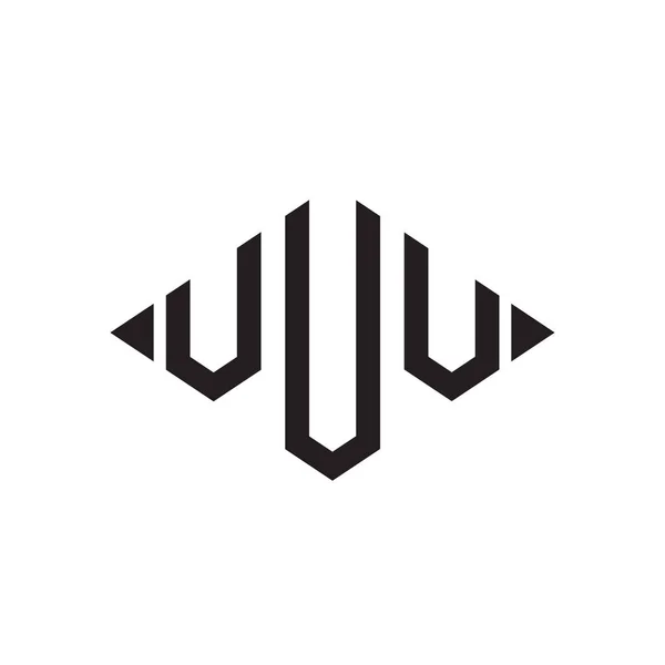 Logo Rhombus Udvidet Monogram Bogstaver Alfabet Font Logo Logotype Broderi – Stock-vektor